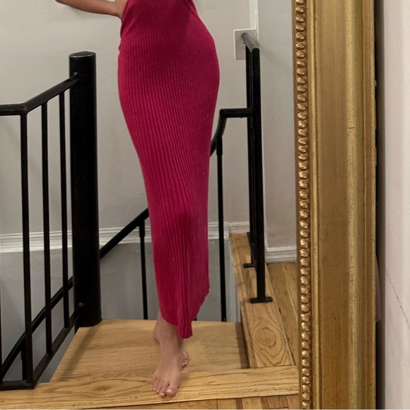 Ba&sh pink midi dress a lot of stretch! Fits an XS BNWT - Picture 6 of 11